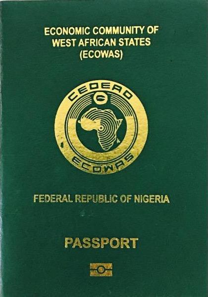 Couverture du passeport nigérian Couverture du passeport nigérian